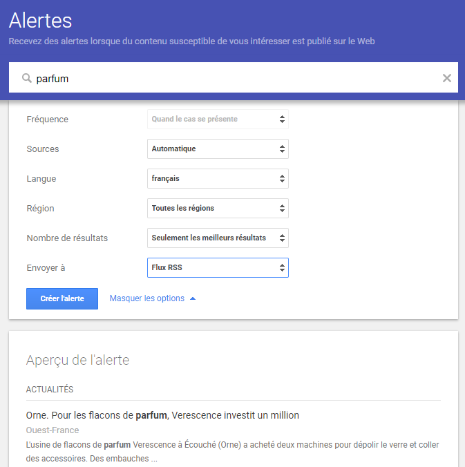 Benchmark e-commerce : Google alertes